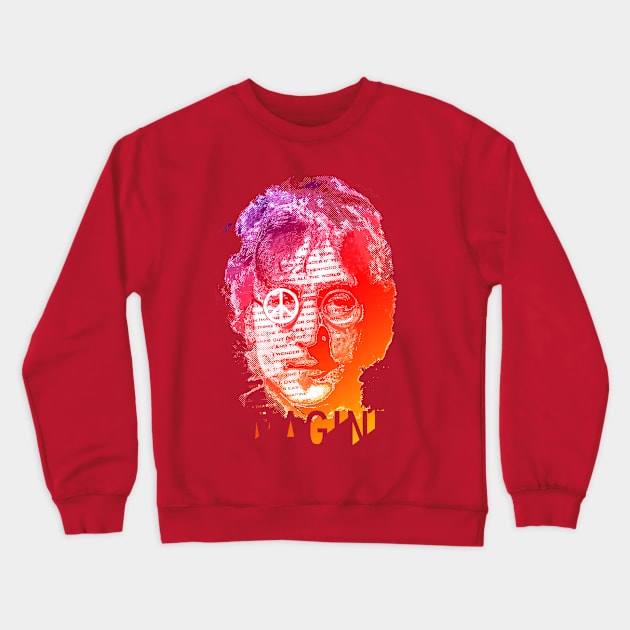 IMAGINE LENNON HIPPIE Crewneck Sweatshirt by Progmetall